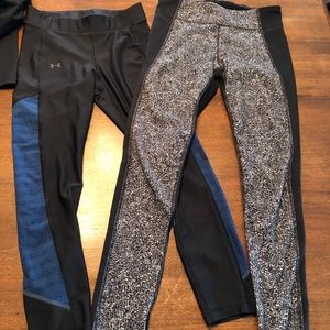 Underarmour cropped leggings and leggings.